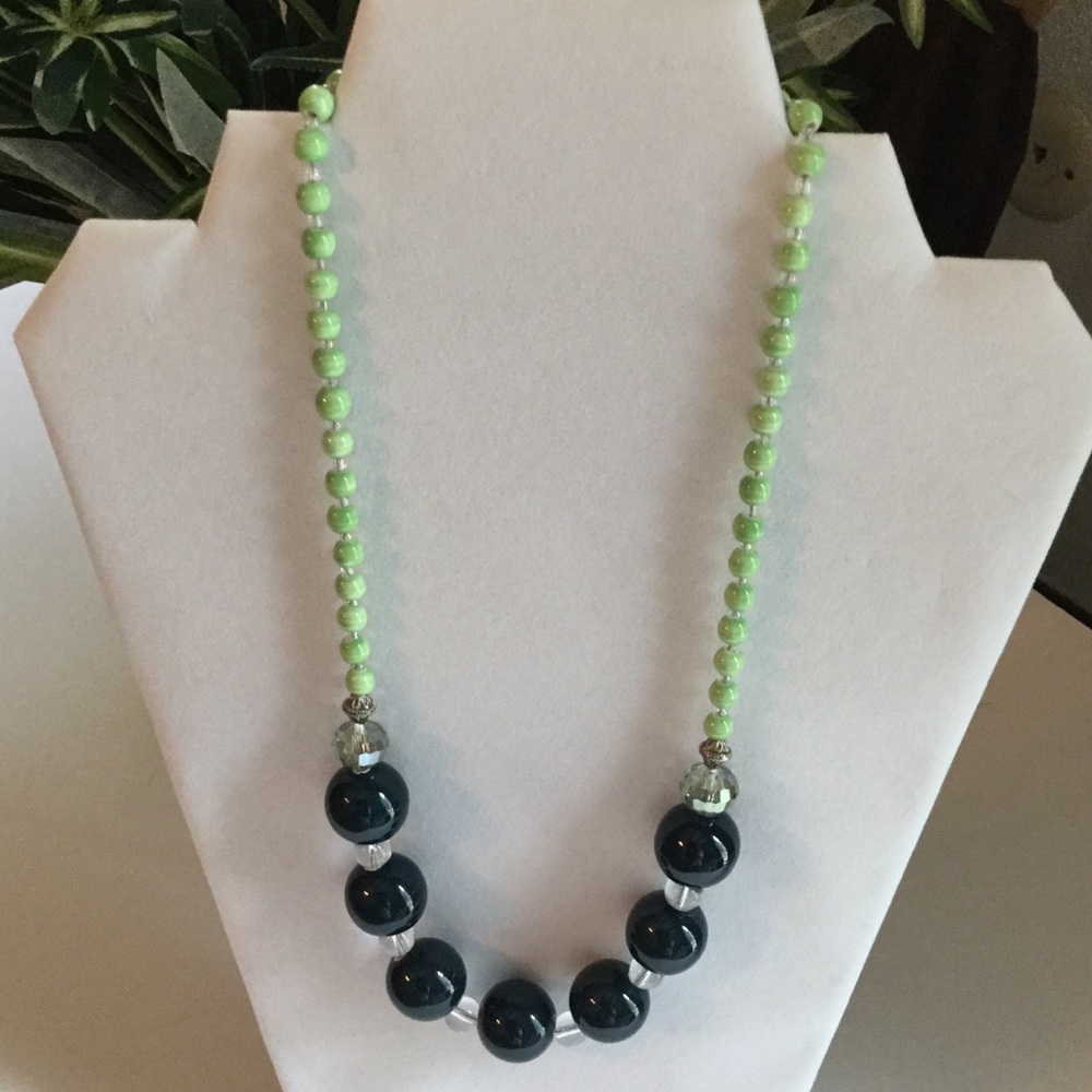 Blue & Green Beaded Necklace